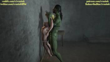 Sophitia Alexandra fucked hard by Futanari Orc 3D monster porn